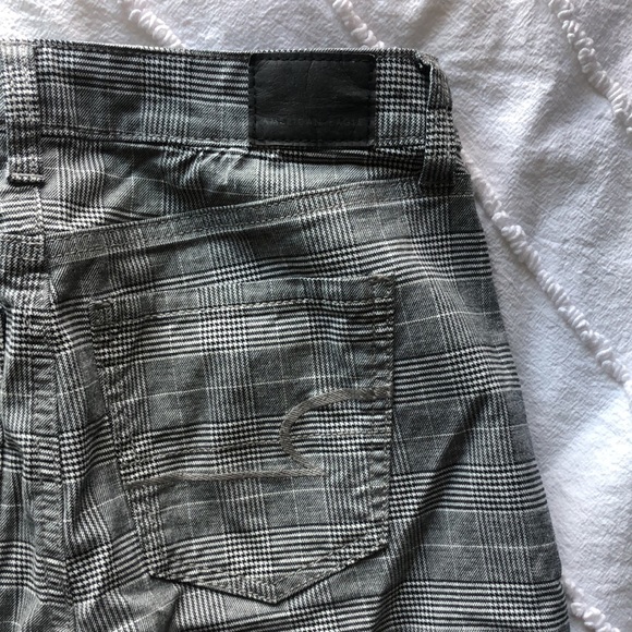 AE Hi-Rise Black & White Plaid Jegging - Picture 5 of 8